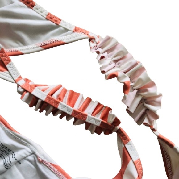 NWT Aerie Printed Ruffle Super High Cut Cheekiest Bikini Bottom Size L - Picture 8 of 11